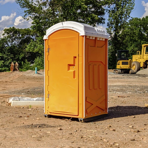 how often are the portable restrooms cleaned and serviced during a rental period in Clear Lake WI